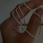2023 New Popular Silver Colour Sparkling Clavicle Chain Choker Necklace For Women Fine Jewelry Wedding Party Gift