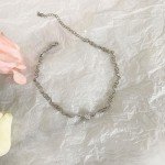 Exquisite Sweet Girly Jewelry Love Diamond Accessories Silver Necklace Women Fashion Necklace