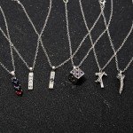 Anime Jujutsu Kaisen Toji Fushiguro Cosplay Necklace Inverted Spear of Heaven Weapon Pendant Choker For Men Women Jewelry Gifts