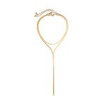 Vintage Multilayer Triangle Pendant Long Snake Chain Necklace for Women Classic Goth Chest Clavicle Choker Neck Jewelry Gift