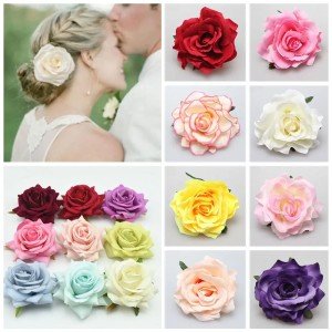 1pcs Bridal Rose Flower Hairpin Brooch Wedding Bridesmaid Party Accessories Hair Clip