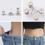 Women's Brooch Set Tighten Waist Brooches for Women Skirt Pants Jeans Adjustable Waist Clip Metal Pins Clothing Accessories