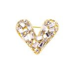 SKEDS Exquisite Small Size Rhinestone Heart Brooches Pins For Women Lady Elegant Crystal Design Suit Clothing Accessories Gift