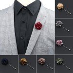 Men's Handmade Brooches Floral Brooch Pin Suit Shirt Corsage Collar Lapel Pin Wedding Boutonniere  Jewelry Clothes Accessory