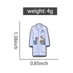 Floral Lab Coat Enamel Pins Custom Doctor Nurse Uniform Brooches Lapel Badges Cartoon Medical Jewelry Gift for Kids Friends