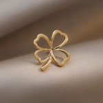 Mini Cute Lucky Clover Brooch Pin for Women Girls Flower Leaf Lapel Pins Clothes Sweater Coat Clothing Accessories