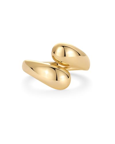 PAVOI 14K Gold Chunky Twist Statement Rings for Women