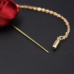 1 Pcs High-grade Ribbon Men Rose Flower Golden Leaf Fashion Brooch Pin Suit Lapel New Men Wedding Boutonniere Brooch Jewelry