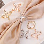 3colors X Shape Metal Brooches for Women Simple Cross Shawl Ring Clip Buckle Scarf Holder Female Jewelry Accessories Gifts