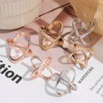 3colors X Shape Metal Brooches for Women Simple Cross Shawl Ring Clip Buckle Scarf Holder Female Jewelry Accessories Gifts