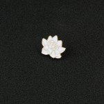 Buddhism White Lotus Flower Enamel Pin Floral Plant Brooches Denim Coat Backpack Lapel Pin Men Women Badge Japanese Jewelry Gift