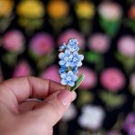 Forget-Me-Not Hard Enamel Pin Spring Flower Brooch Gifts for Floral Lovers Botanical Badge Nature Jewelry Accessory