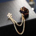 Vintage Mixed Fabric Rose Brooches Tassel Chain Men Suit Collar Brooch Broche Lapel Pin  Brooches for Women Jewelry Accessories