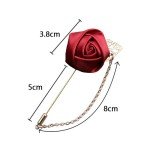 Men 's suit Flower Brooch Pins Fabric Ribbon Tie Pin 19Colors Solid Flower Brooches for Women Lapel Pin Men Suit Accessories