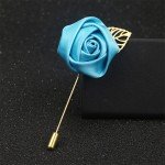 Men 's suit Flower Brooch Pins Fabric Ribbon Tie Pin 19Colors Solid Flower Brooches for Women Lapel Pin Men Suit Accessories