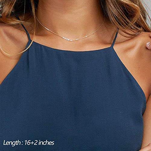 Dainty Layered Choker Necklace - 14K Gold Plated