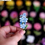 Forget-Me-Not Hard Enamel Pin Spring Flower Brooch Gifts for Floral Lovers Botan