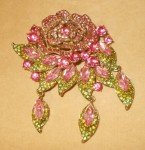 Beautiful Large Floral Brooch / Cabochon (D11)