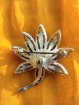 Avon Textured Goldtone Lotus Flower Pin