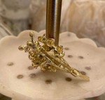 Pink Rose Bouquet Pin Enamel Brooch 