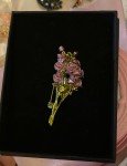 Pink Rose Bouquet Pin Enamel Brooch 