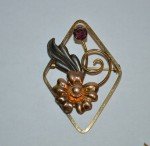 Four Vintage Gold Filled Floral Brooches_Star-Art, Bal-Ron, and More