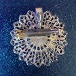 Vintage Pearl & Gold Tone Leaves Floral Brooch Unsigned Mid-Century