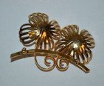 Four Vintage Gold Filled Floral Brooches_Star-Art, Bal-Ron, and More