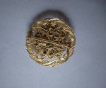 Freirich Brooch Gold Tone Ornate Filigree Floral Vintage MCM 