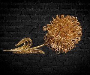 Vintage Flower Brooch Floral Pin Old Jewelry, Unique