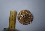 Freirich Brooch Gold Tone Ornate Filigree Floral Vintage MCM 