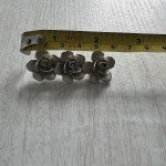 Vintage Pewter Tone Floral Flower Brooch Pin Retro Chic Business Casual Everyday