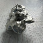 Vintage Pewter Tone Floral Flower Brooch Pin Retro Chic Business Casual Everyday