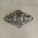 Floral Rhinestone & Enamel Pin Brooch