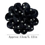 Large Flower Brooch for Women Dainty Satin Fabric Large Rose Flower Brooches Pearl Floral Brooches Lapel Pins for Bride Wedding Party Dance Accessories for Clothing