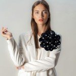 Large Flower Brooch for Women Dainty Satin Fabric Large Rose Flower Brooches Pearl Floral Brooches Lapel Pins for Bride Wedding Party Dance Accessories for Clothing