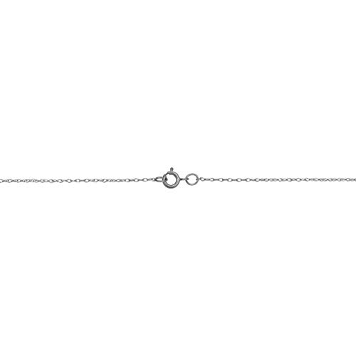 Kooljewelry 14k White Gold Rope Chain Pedant Necklace (0.7 mm, 16 inch)