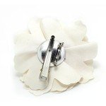 Meilliwish Camellias Flower Hair Clip and Brooch Pin 1 PCS(Cream) (A74)