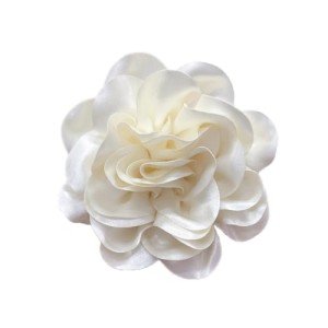 Dainty Satin Fabric Rose Flower Extra Large Big Brooches Lapel Pins Delicate Elegant Silk Camellia Flower Oversized Brooch Pin for Women Wedding Party Dance Banquet Dress Suit Ceremony Clothes Accessories Jewelry Gifts 7.5in (Beige)
