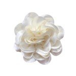 Dainty Satin Fabric Rose Flower Extra Large Big Brooches Lapel Pins Delicate Elegant Silk Camellia Flower Oversized Brooch Pin for Women Wedding Party Dance Banquet Dress Suit Ceremony Clothes Accessories Jewelry Gifts 7.5in (Beige)