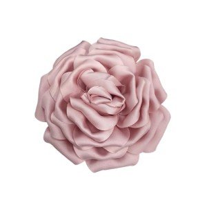 Dainty Silk Satin Rose Flower Extra Large Big Brooches Lapel Pins Delicate Elegant Fabric Flowers Oversized Brooch Pin for Women Wedding Party Banquet Dress Suit Clothes Accessories Jewelry Gifts 160mm (Pink)