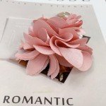 Kokoma Elegant Peony Flower Brooch Pin for Women Lady Fabric Flower Pearl Brooch Lapel Pins for Wedding Bohemia Dress Suit Ceremony Clothes Accessories Jewelry (Pink)