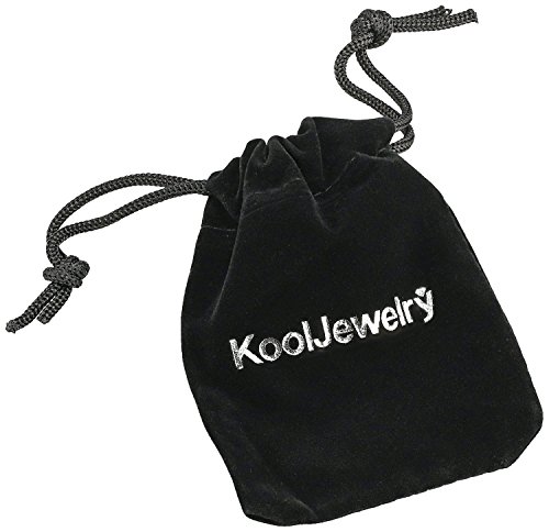 Kooljewelry 14k White Gold Rope Chain Pedant Necklace (0.7 mm, 16 inch)