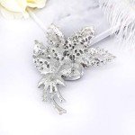 YOQUCOL Big Large Brooch Pin Austrian Crystal Leaf Shape Bouquet Rhinestone Scarf Decoration Wreath Cloth Brooches Pins For Women
