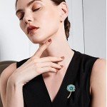 Anmpab Enamel Brooches for Women with Stamen Floral Brooch Pins for Crafts Brooch Bouquets for Wedding Jewelry Gifts for Woman Nurse and Graduate Students (Blue)