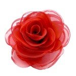 Lovely Rose Brooches and Floral Hair Clips - Decorative Accessories for Women | Hat Pins and Red Brooch Included