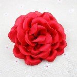 Dainty Peony Flower Brooches Pins Delicate Chiffon Rose Flower Brooch Classic for Wedding Party Dance Banquet for Women Ladies Elegant Lapel Pins Dress Suit Ceremony Clothes Accessories Jewelry Valentine's Day Christmas Gifts 95mm (Red)