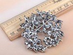 Alilang Violet Lavender Purple Crystal Rhinestone Floral Wreath Brooch Pin