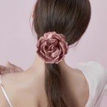 Merdia Rose Flower Brooches and Pins for Women Elegant Flower Pins | Flower Hair Clips for Women | Flower Brooches for Women Dress | Hair Accessories for Women | Rose Brooch Pin Hat Pins | Dusty pink