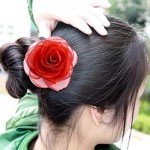 Lovely Rose Brooches and Floral Hair Clips - Decorative Accessories for Women | Hat Pins and Red Brooch Included